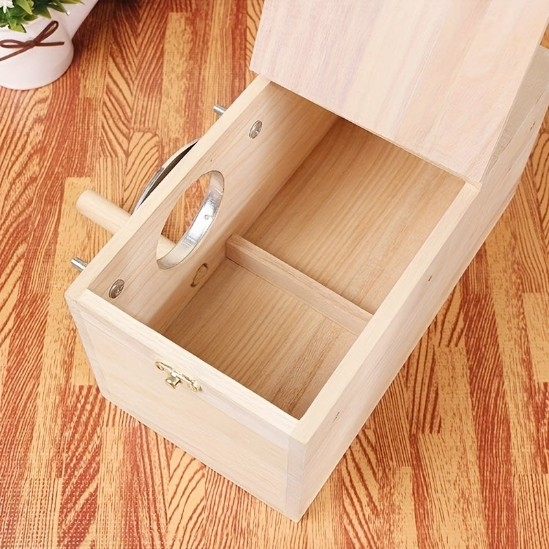 Bird Box Wooden Breeding Nest Cage Accessory