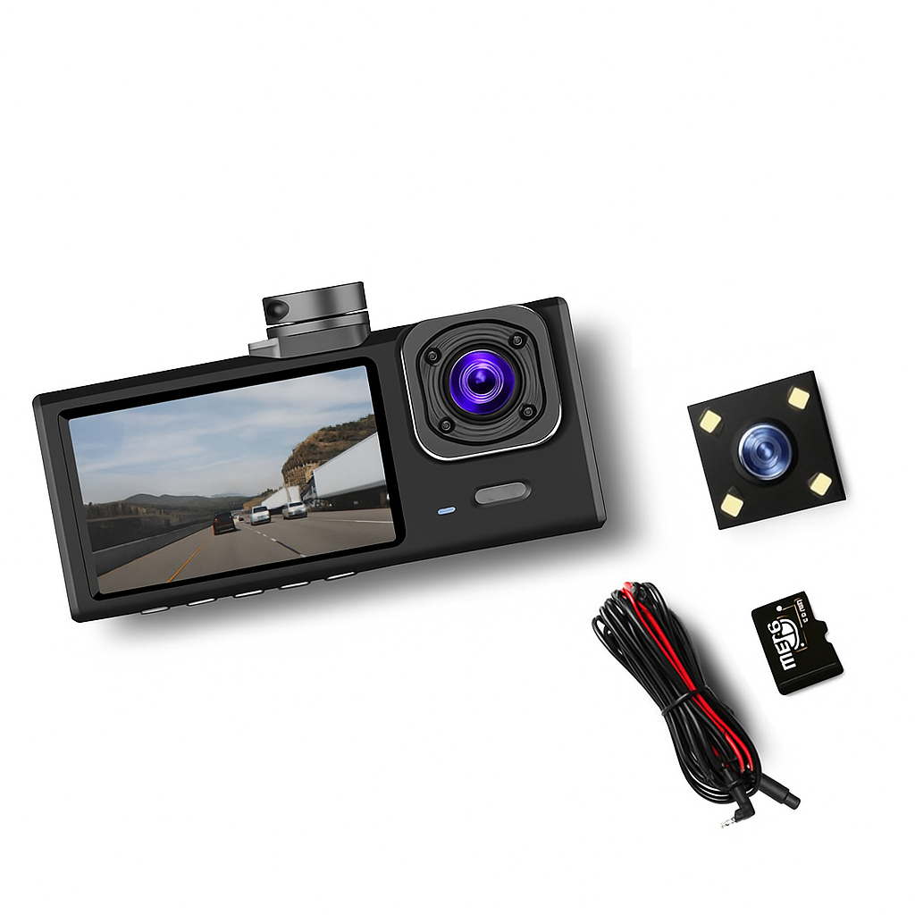 Dash Cam Triple Lens Car Camera Night Vision