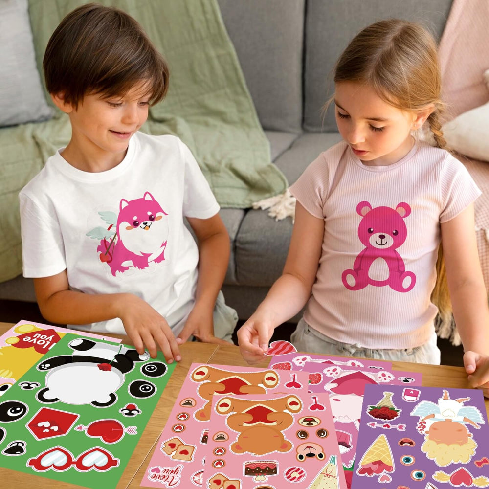 Christmas Bag Kids Stickers DIY Holiday Craft Activity Sheets Set