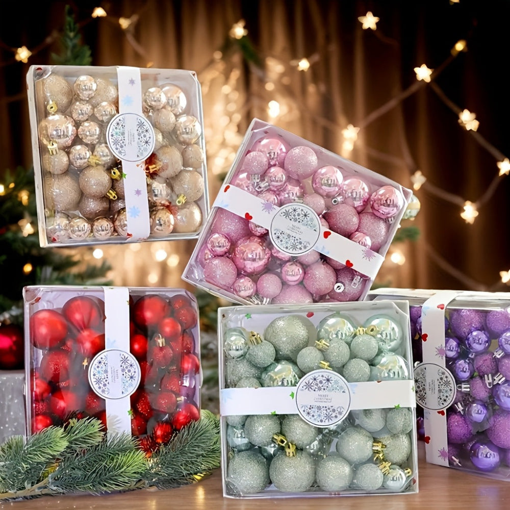 Christmas Baubles Ornaments Set Classic Hanging Holiday Tree Decor