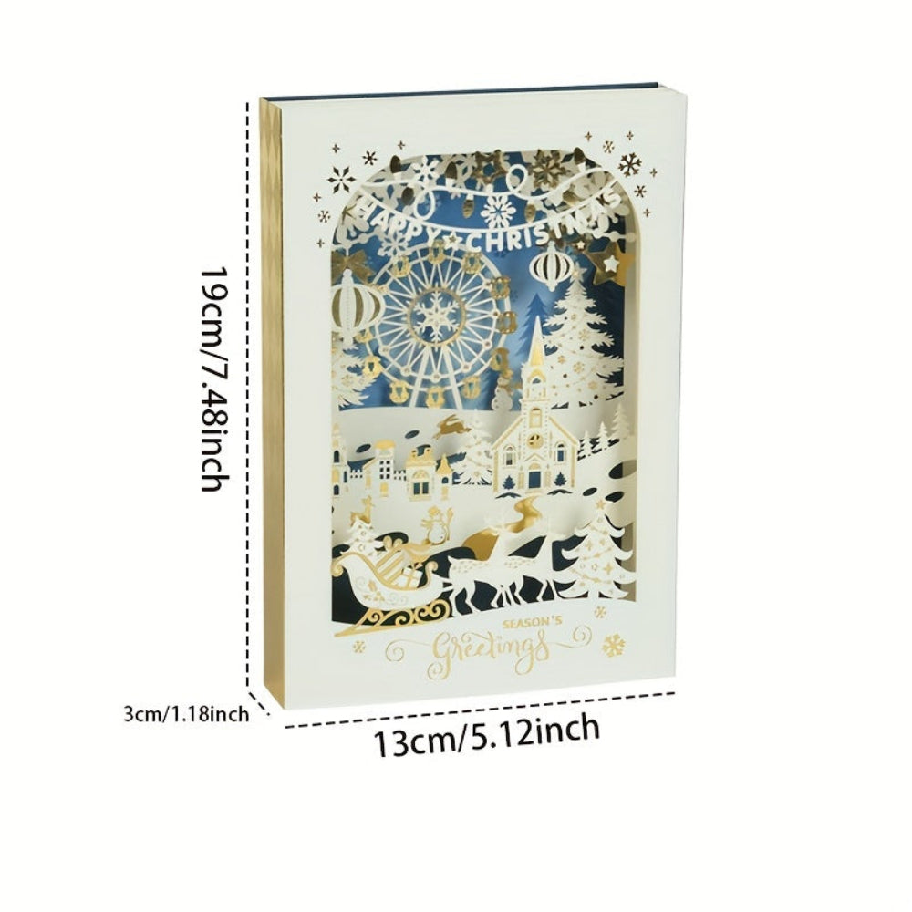 Christmas Cards 3D Pop Up Laser Cut Holiday Greeting