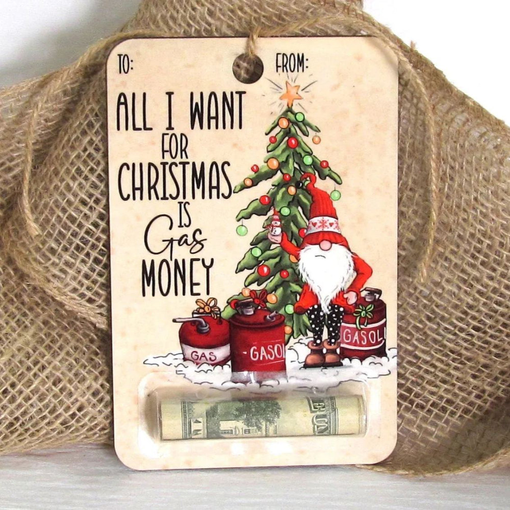Christmas Cards Wooden Money Holder Ornament Decoration