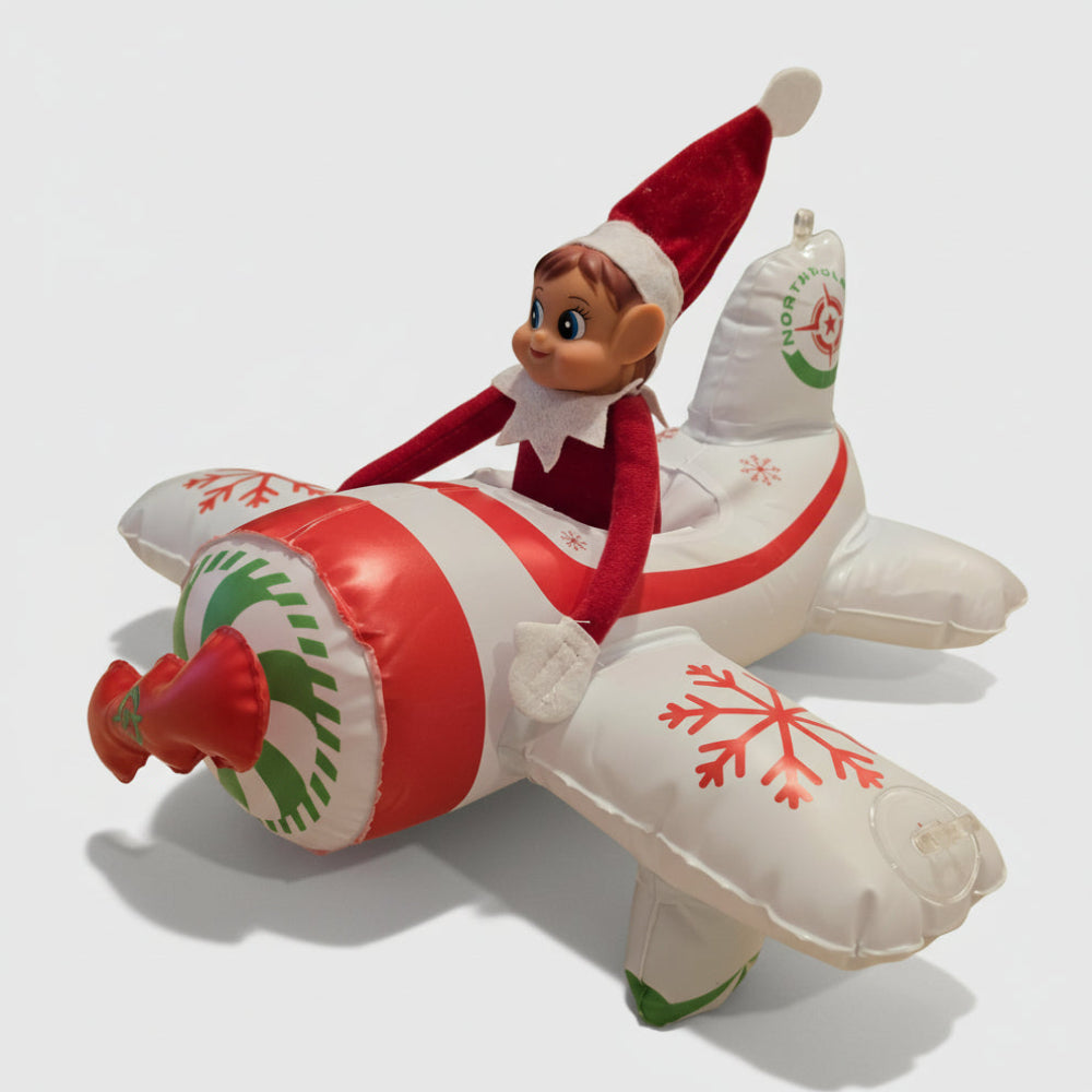 Kit de elfo inflable de Navidad 24 avión decoración interior exterior