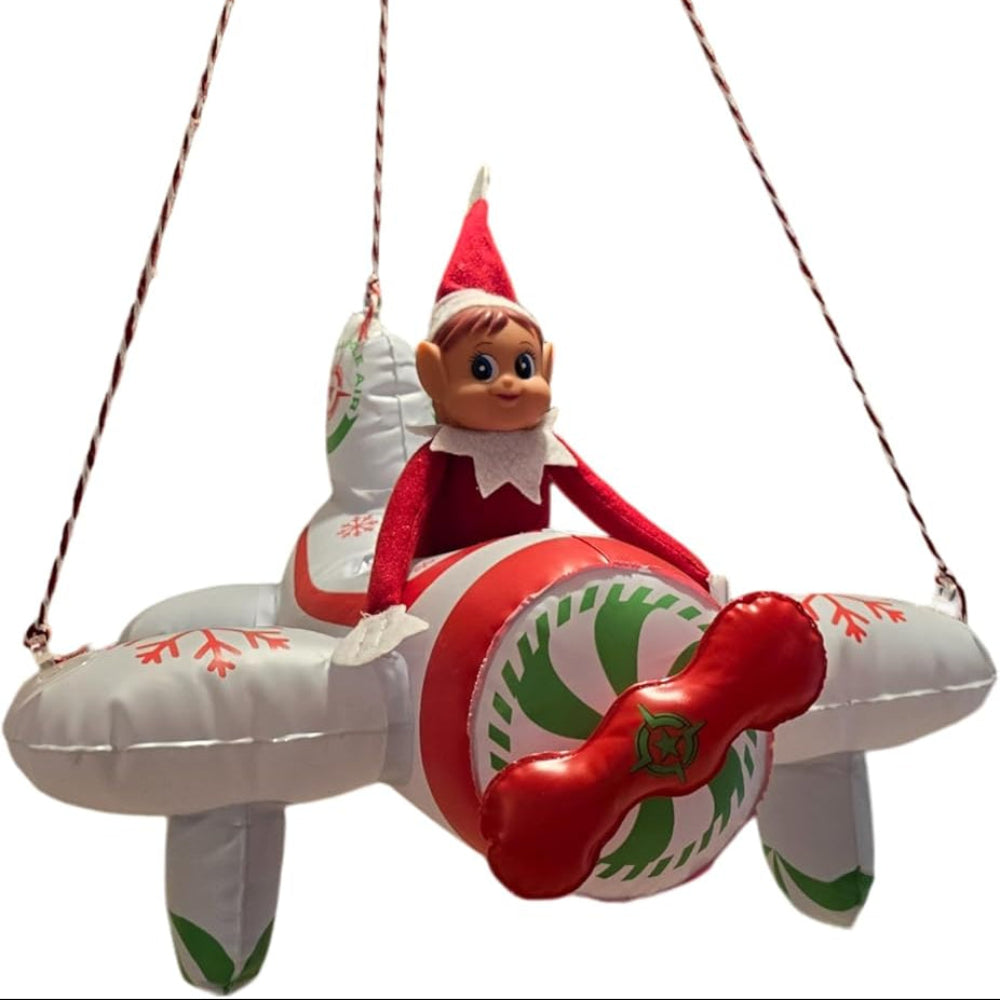 Kit de elfo inflable de Navidad 24 avión decoración interior exterior