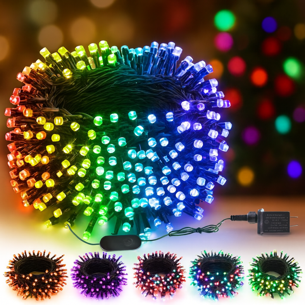 Vánoční světla měnící barvy vnitřní LED řetězová světla sváteční dekorace