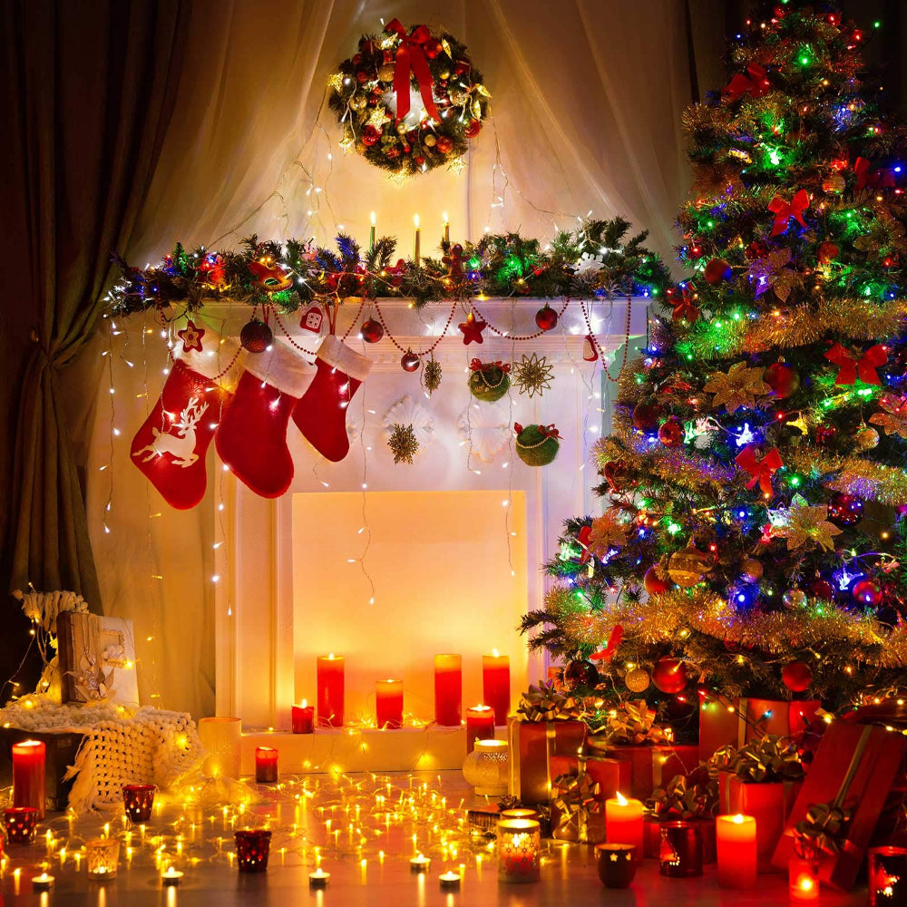 Luci di Natale Luci a Catena Interno Esterno Set Mini Collegabile