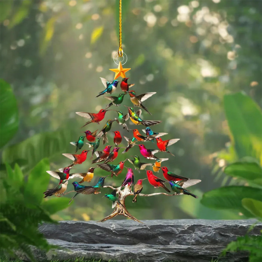 Adorno Navideño Pájaro Colgante para Árbol Decoración Exhibición Festiva