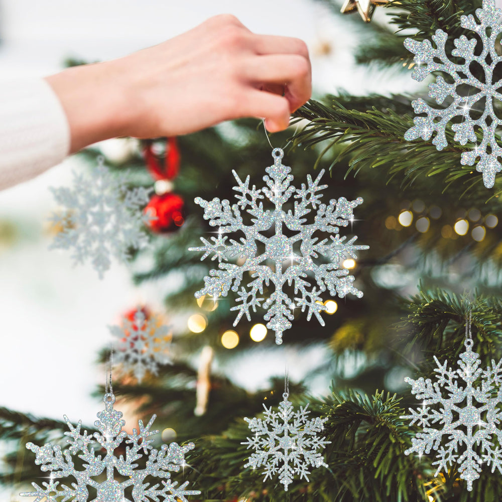 Christmas Ornaments Christmas Tree Snowflake Set Winter Decor