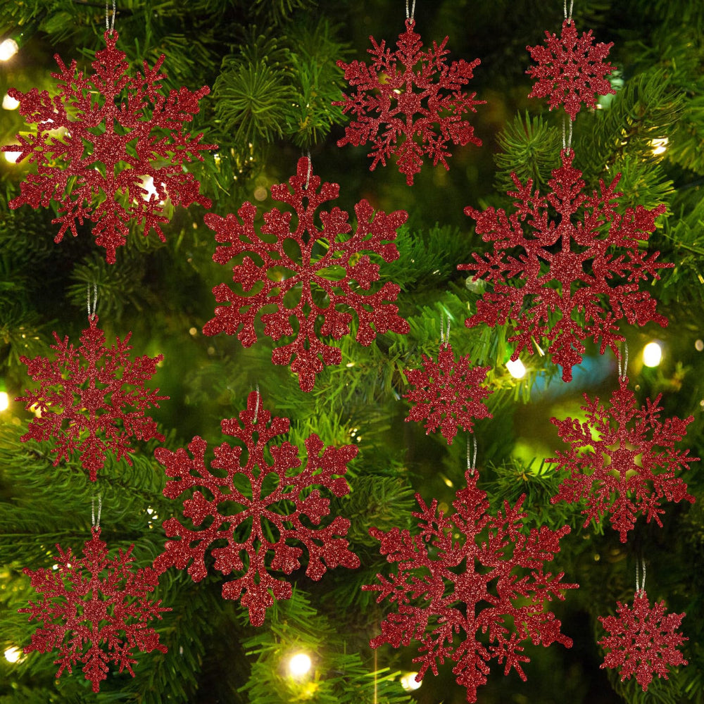 Christmas Ornaments Christmas Tree Snowflake Set Winter Decor