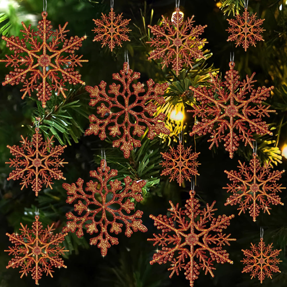 Christmas Ornaments Christmas Tree Snowflake Set Winter Decor