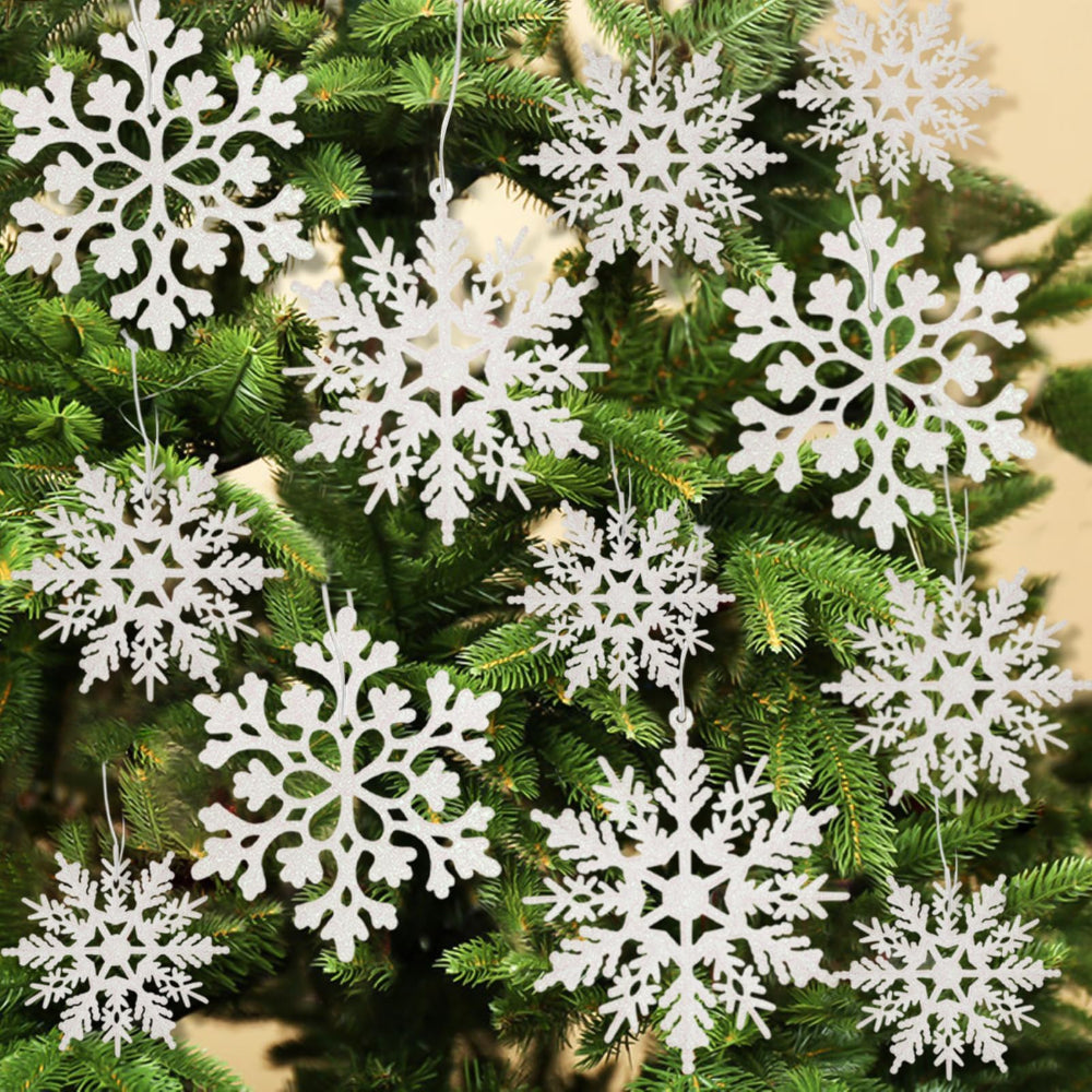 Christmas Ornaments Christmas Tree Snowflake Set Winter Decor