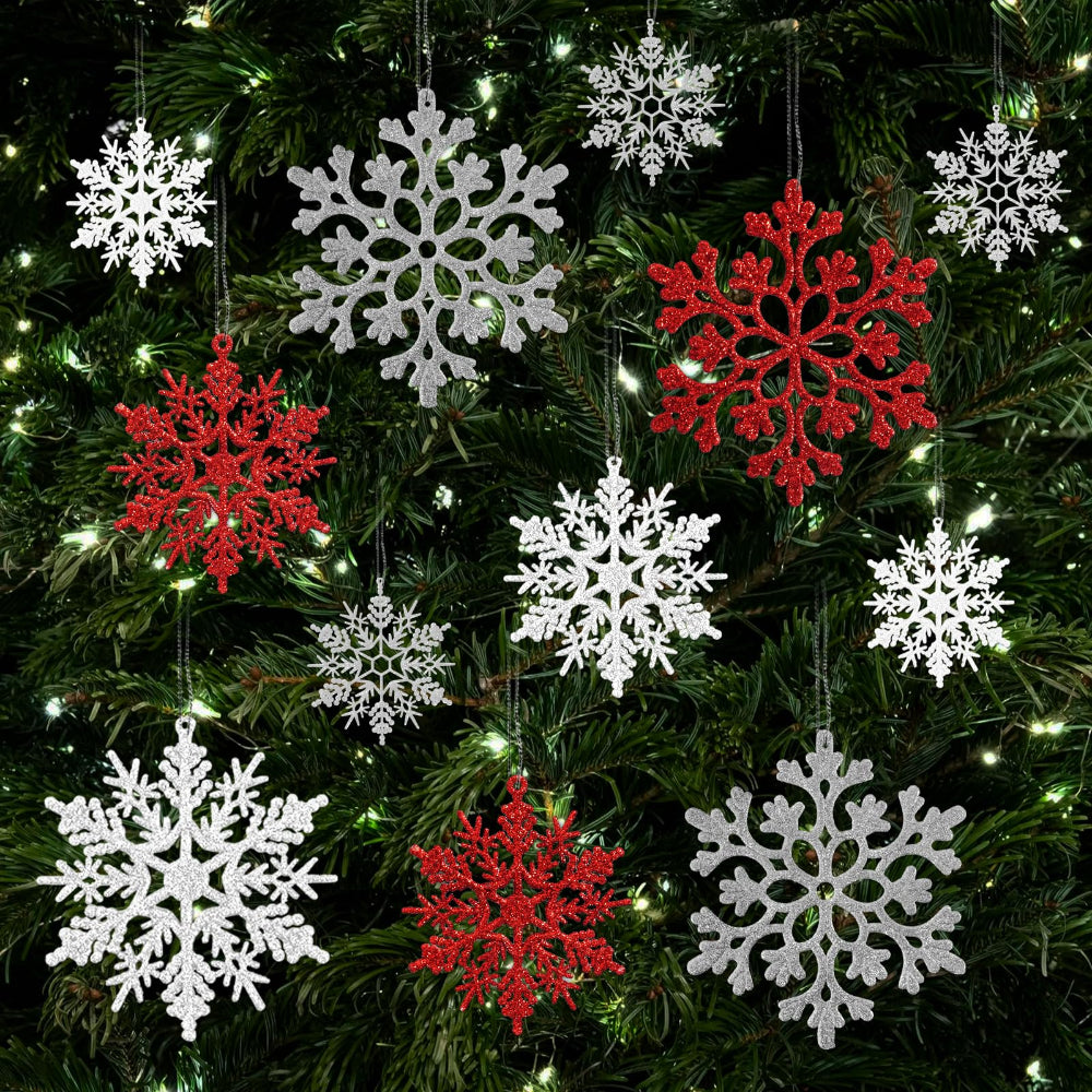 Christmas Ornaments Christmas Tree Snowflake Set Winter Decor