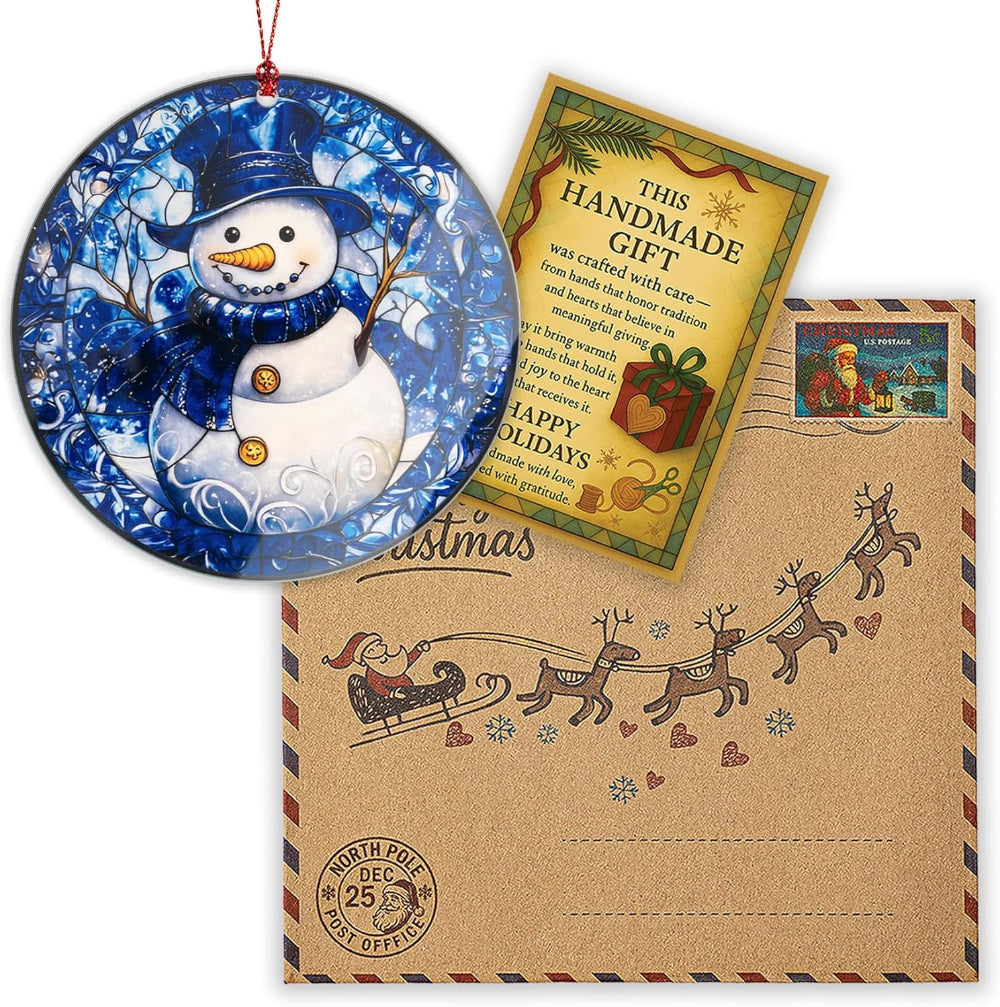 Adornos de Navidad Muñeco de Nieve Arte Acrílico Colgante Decoración de Árbol Festiva
