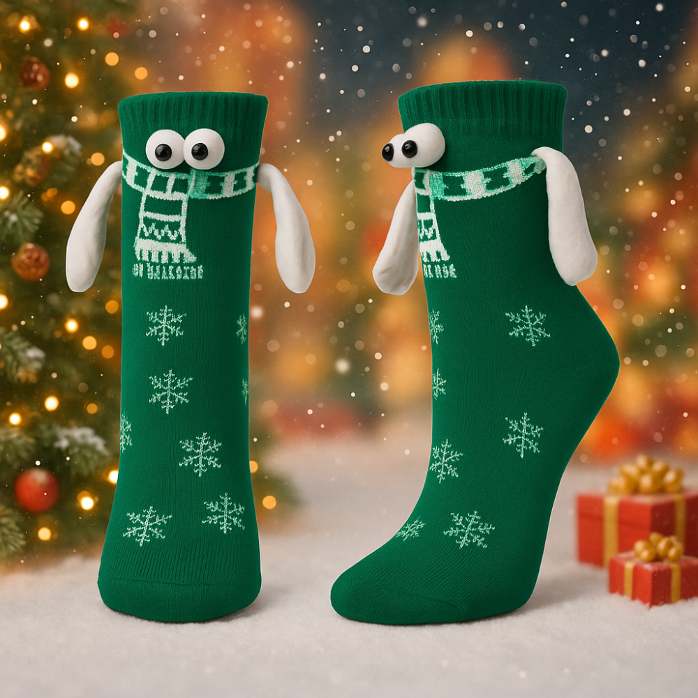 Christmas Stockings Funny Socks Couple Hand-Holding Cozy Gift