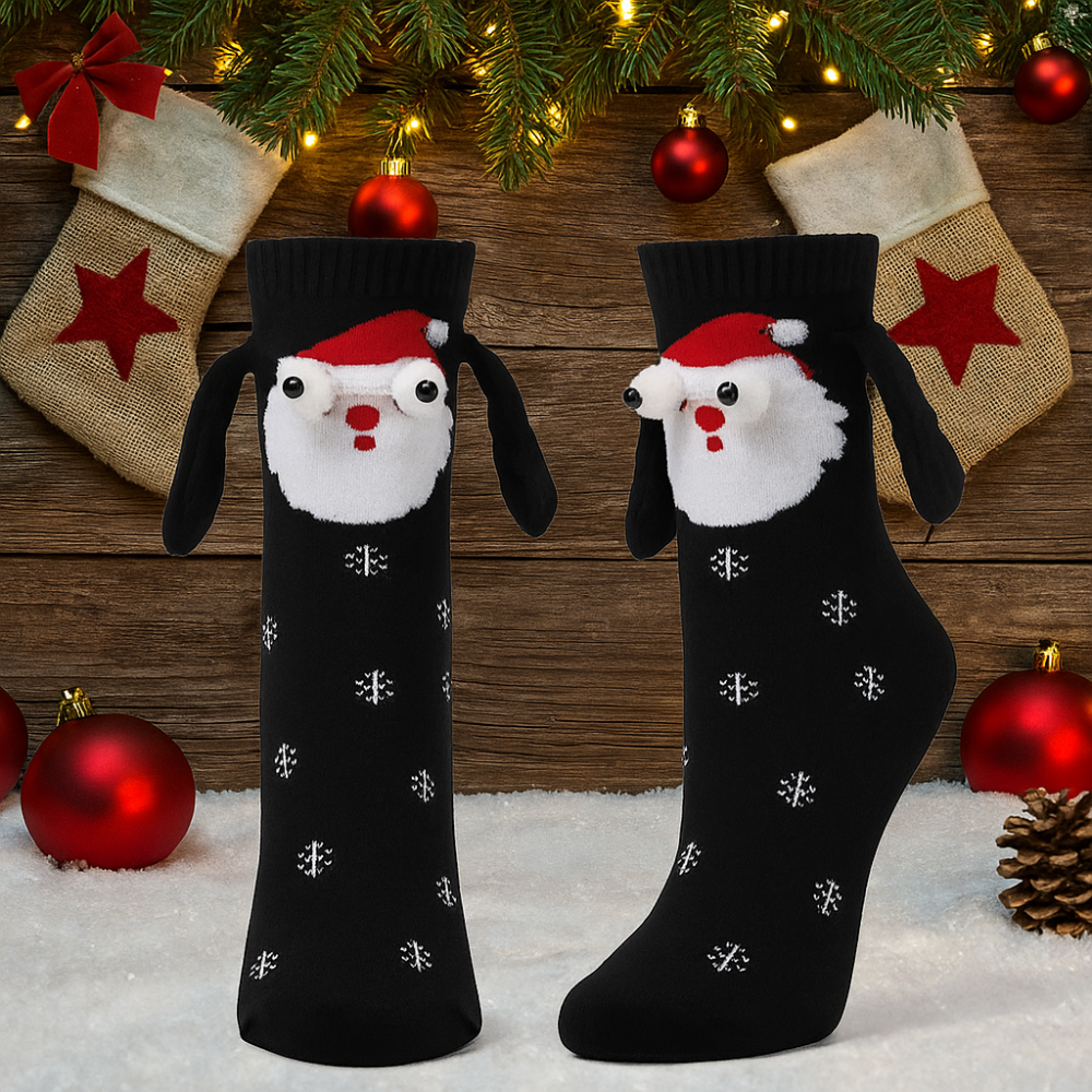 Christmas Stockings Funny Socks Couple Hand-Holding Cozy Gift