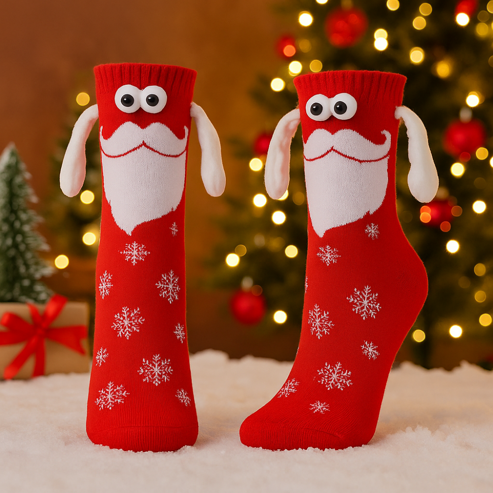 Christmas Stockings Funny Socks Couple Hand-Holding Cozy Gift