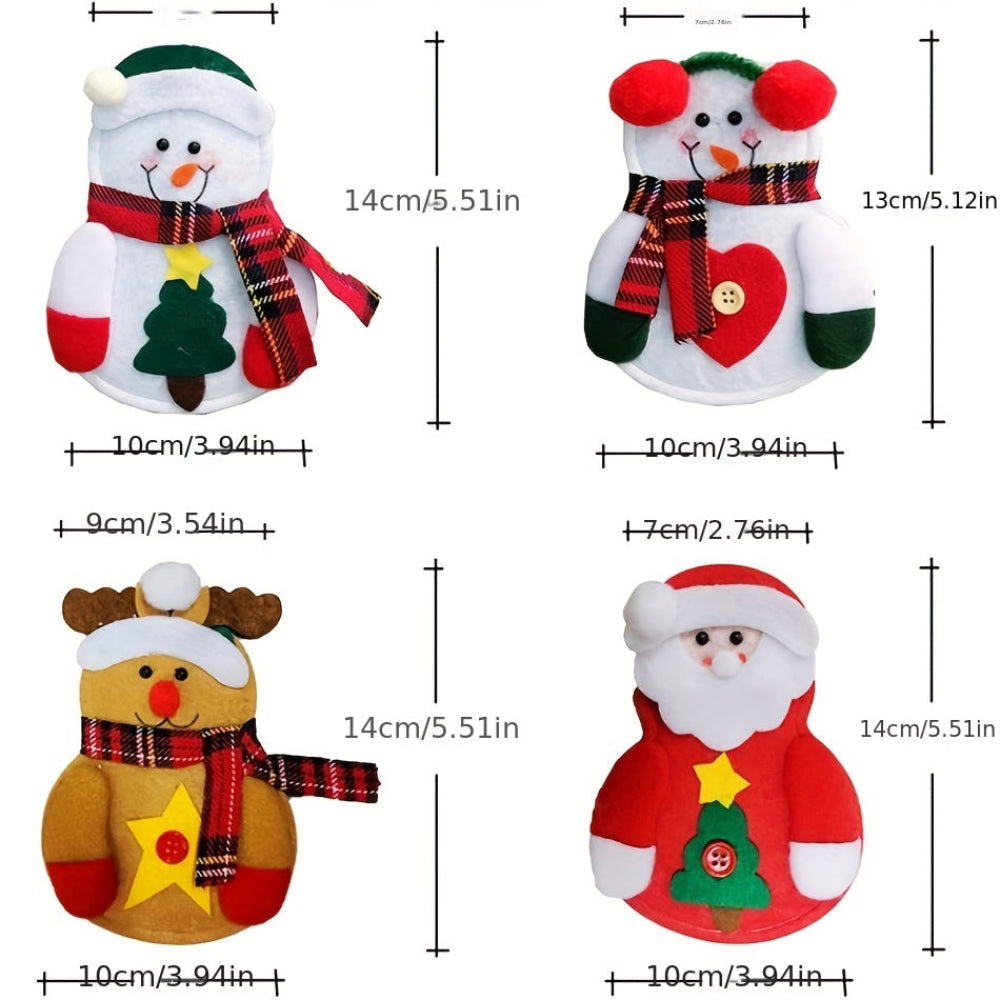 Christmas Table Decorations Festive Cutlery Holders Set