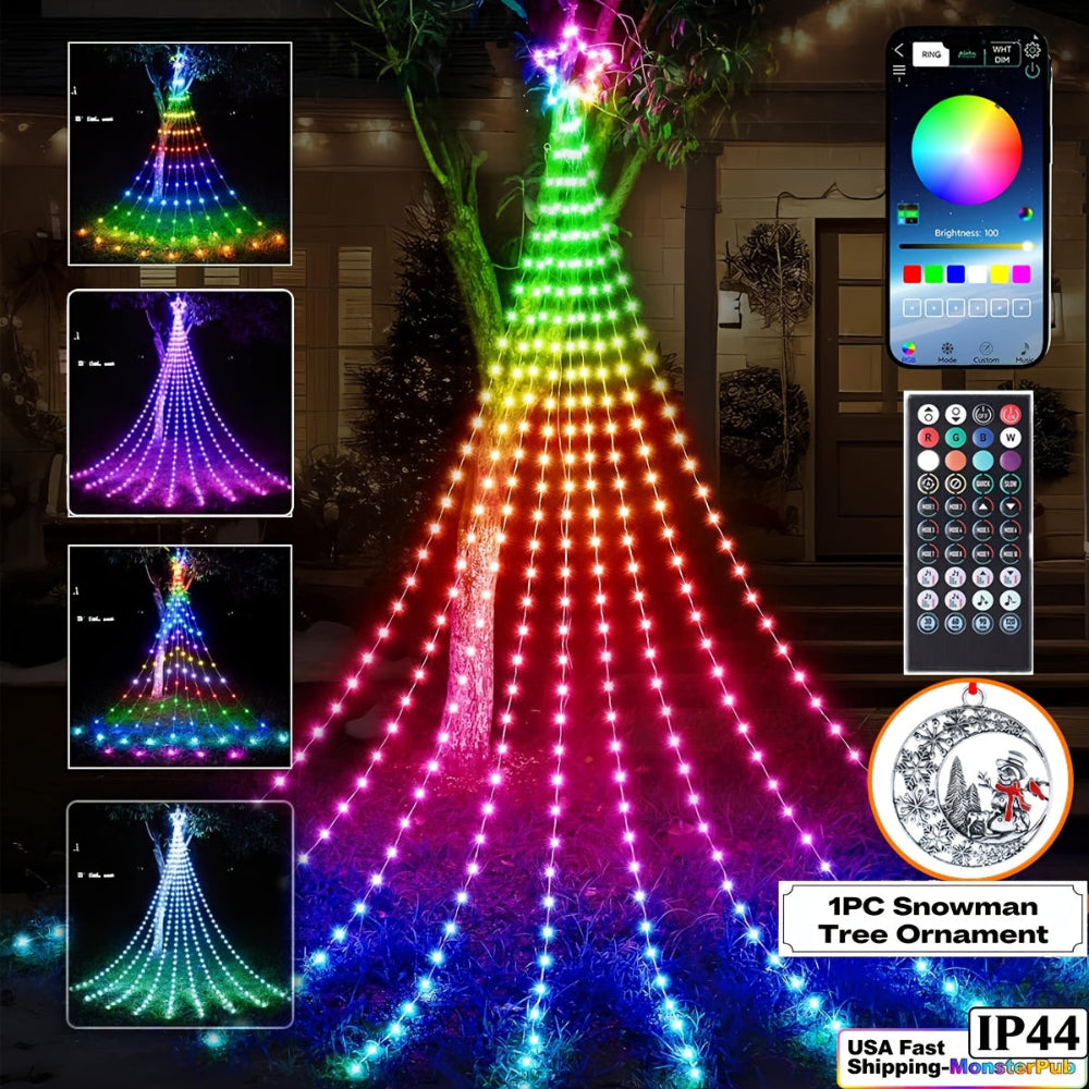 Christmas Tree LEDs String Lights RGB Outdoor App Control Display