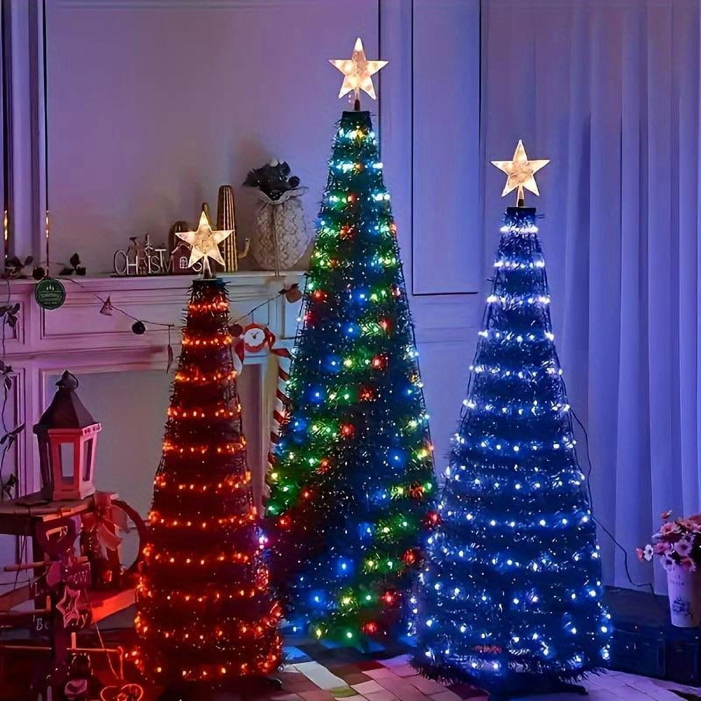 Luces de árbol de Navidad inteligentes RGB con control remoto por aplicación para decoración