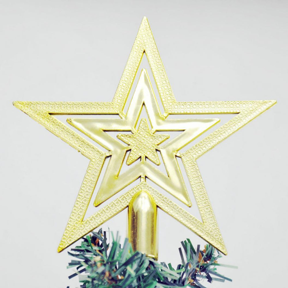 Christmas Tree Topper Star Gold Sparkle Decoration