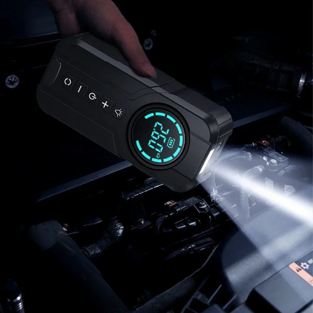 Kompakte Auto-Luftpumpe Starthilfe LED-Licht