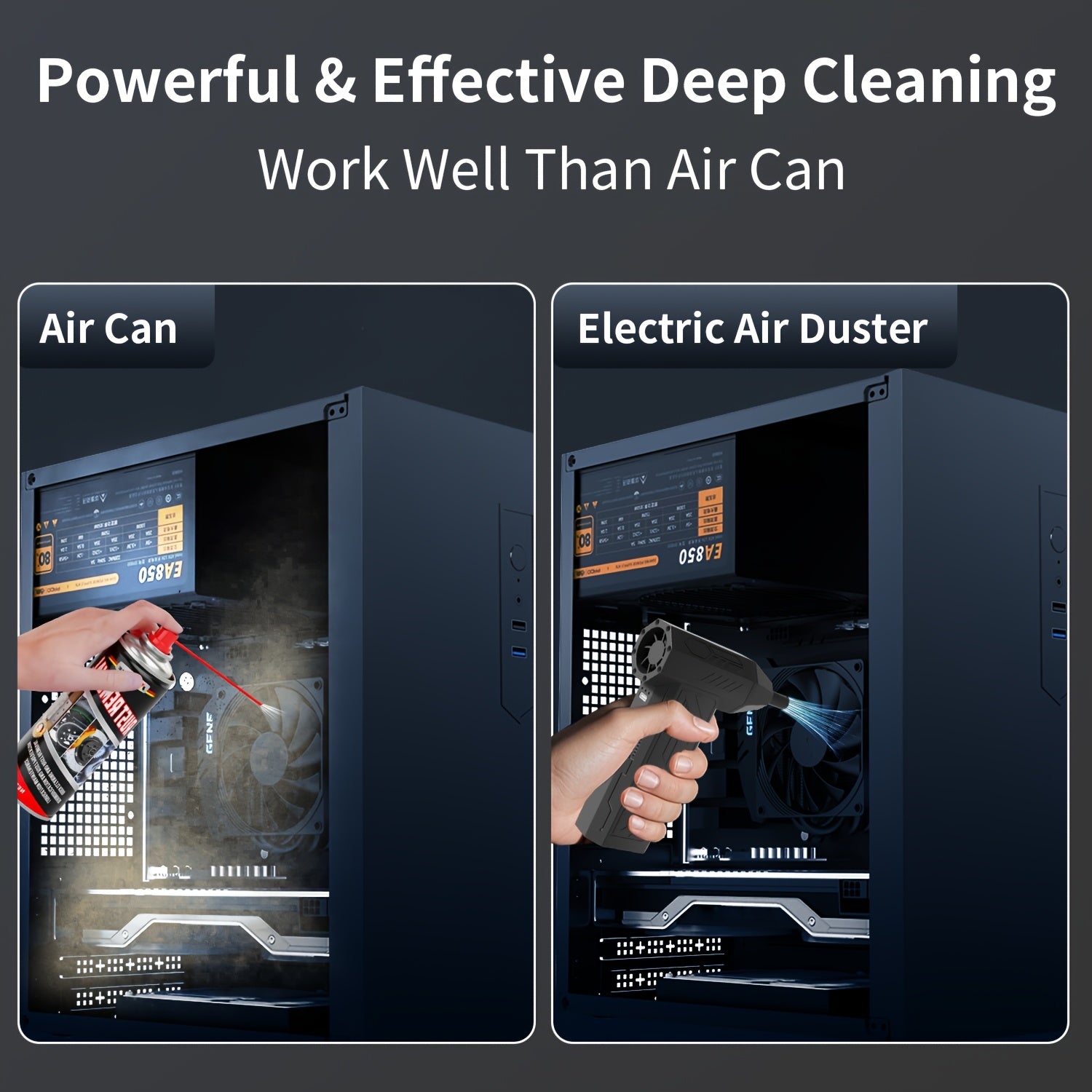 Stlačený vzduchový čistič Výkonný elektrický čisticí dmychadlo na dárky