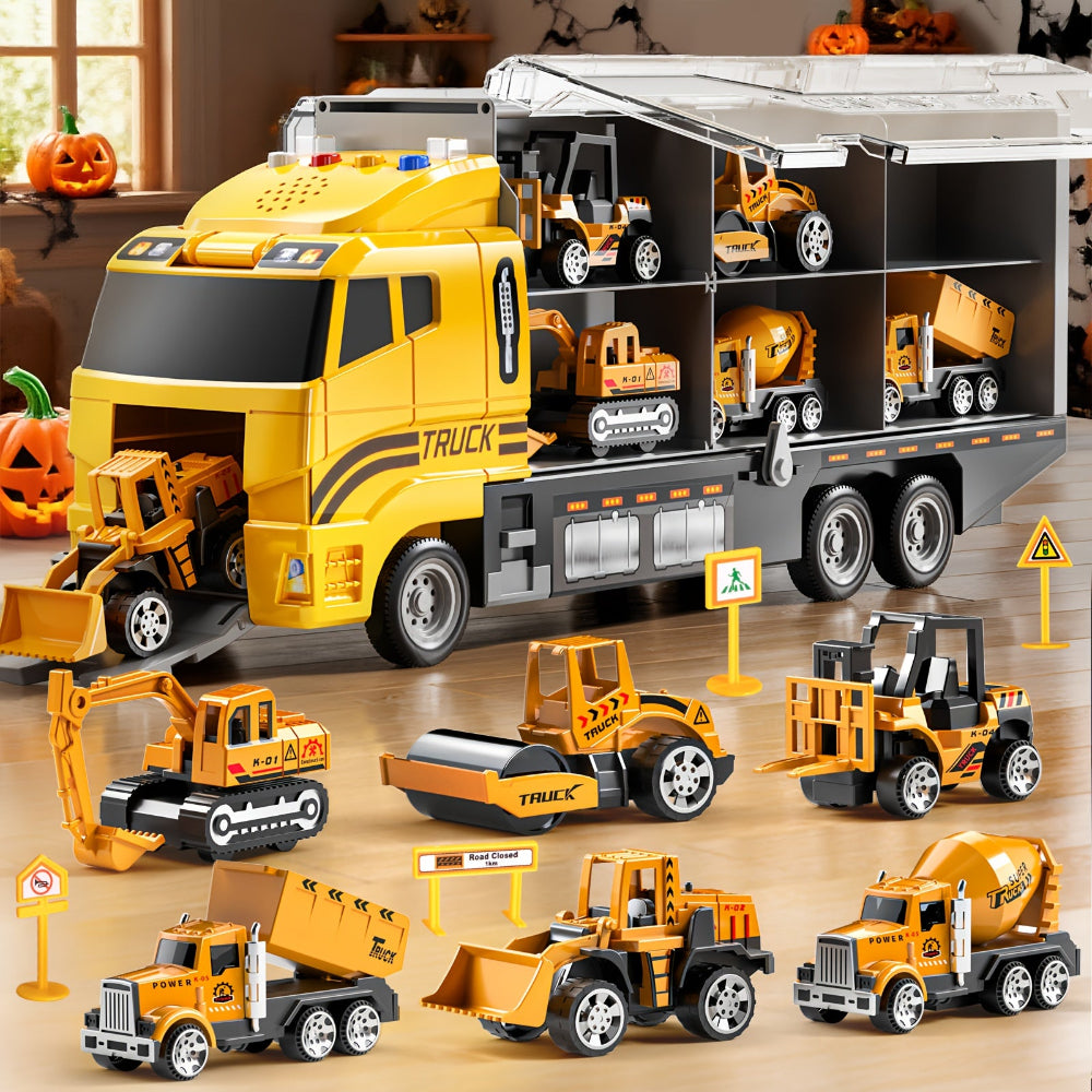 Construction Toy Set Kids Vehicle Playset Trucks Cranes Equipment
