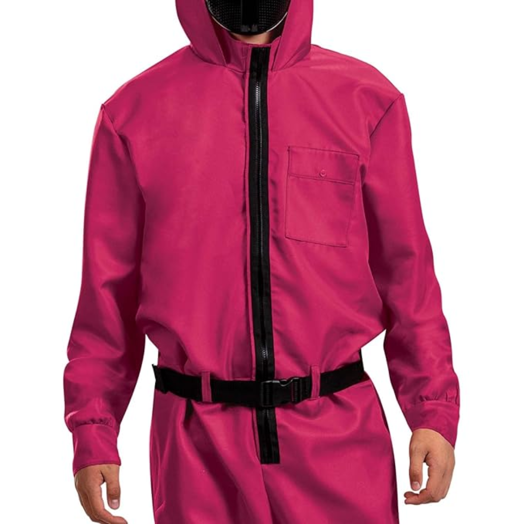 Costume Jumpsuit Hooded Zip Up Long Sleeve Wear
