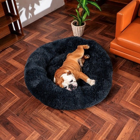 Calming Faux Fur Washable Dog Bed Cushion