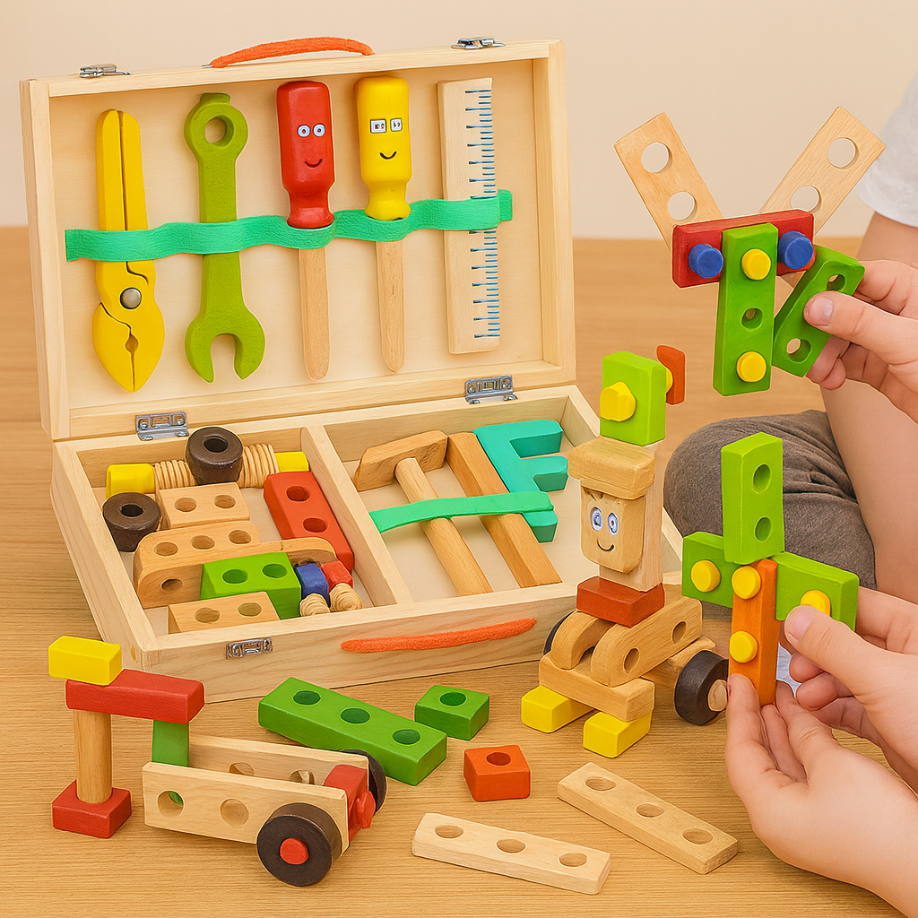 Wooden Tool Set Montessori Construction Toy