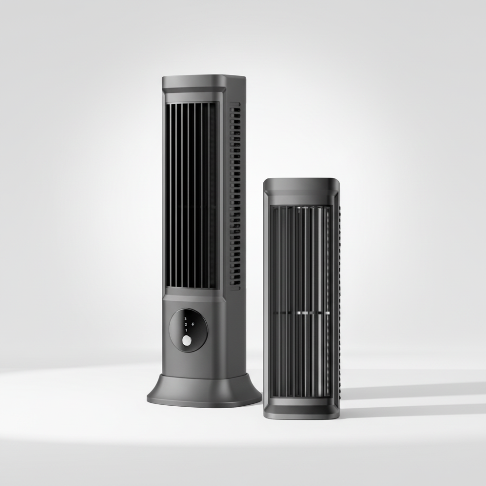 Desk Fan Bladeless Quiet Rechargeable Tower Fan