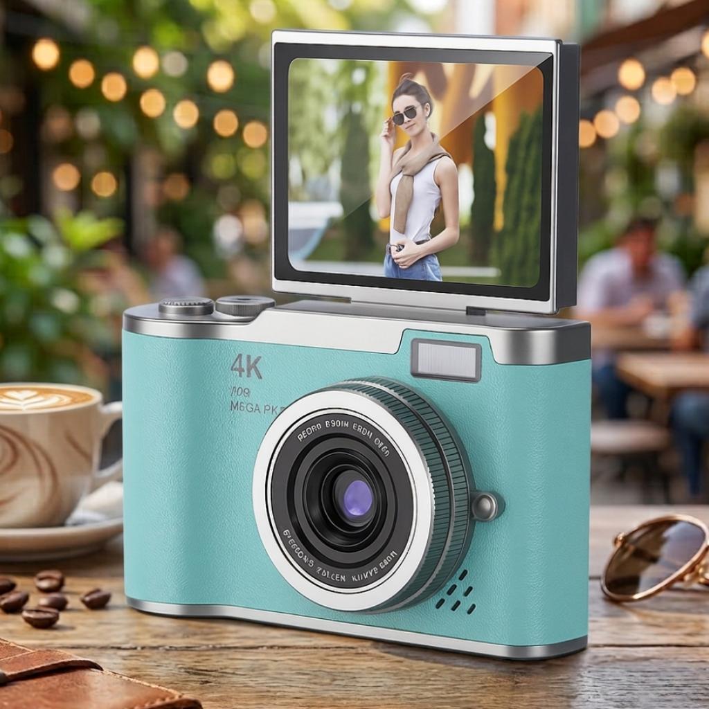 Digital Camera 4K Flip Screen Compact 48MP Digital Camera Device