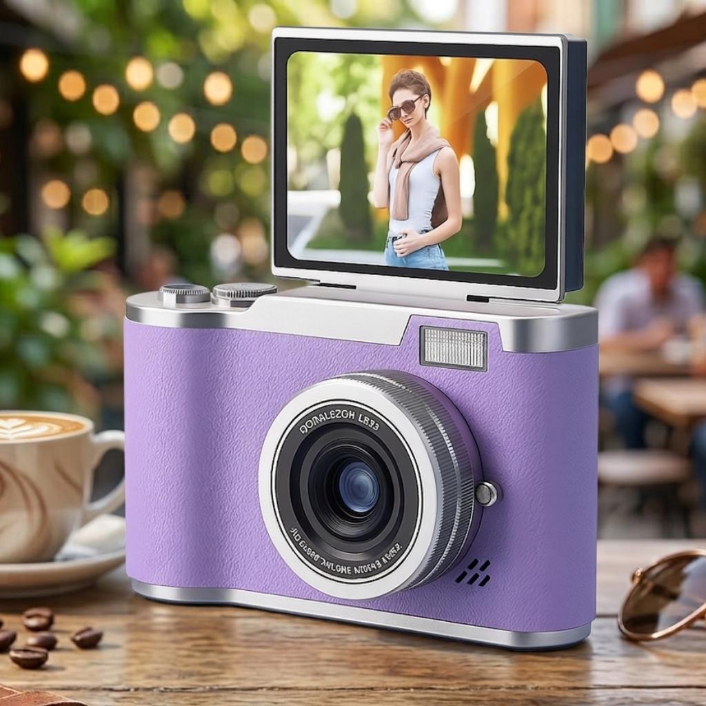 Digital Camera 4K Flip Screen Compact 48MP Digital Camera Device
