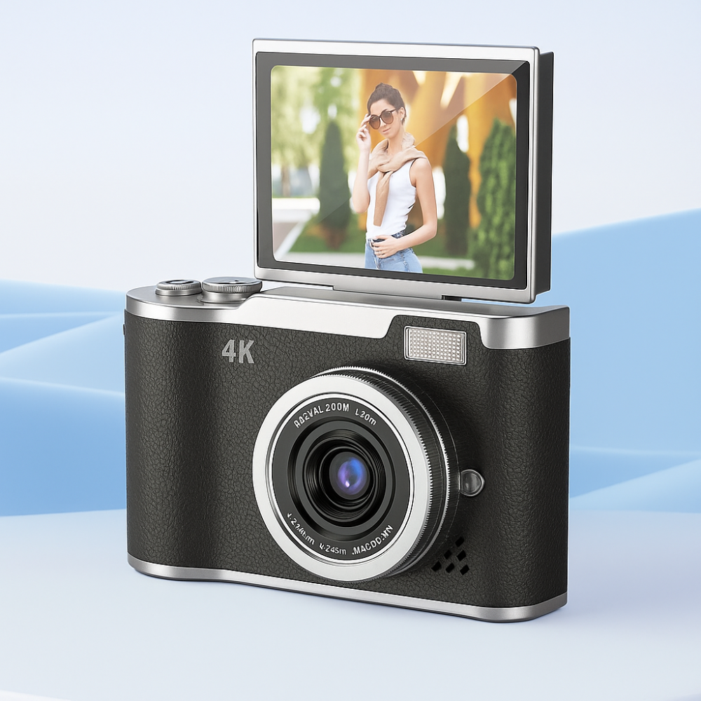 Digital Camera Gift 4K Flip Screen Vlogging Video Recorder