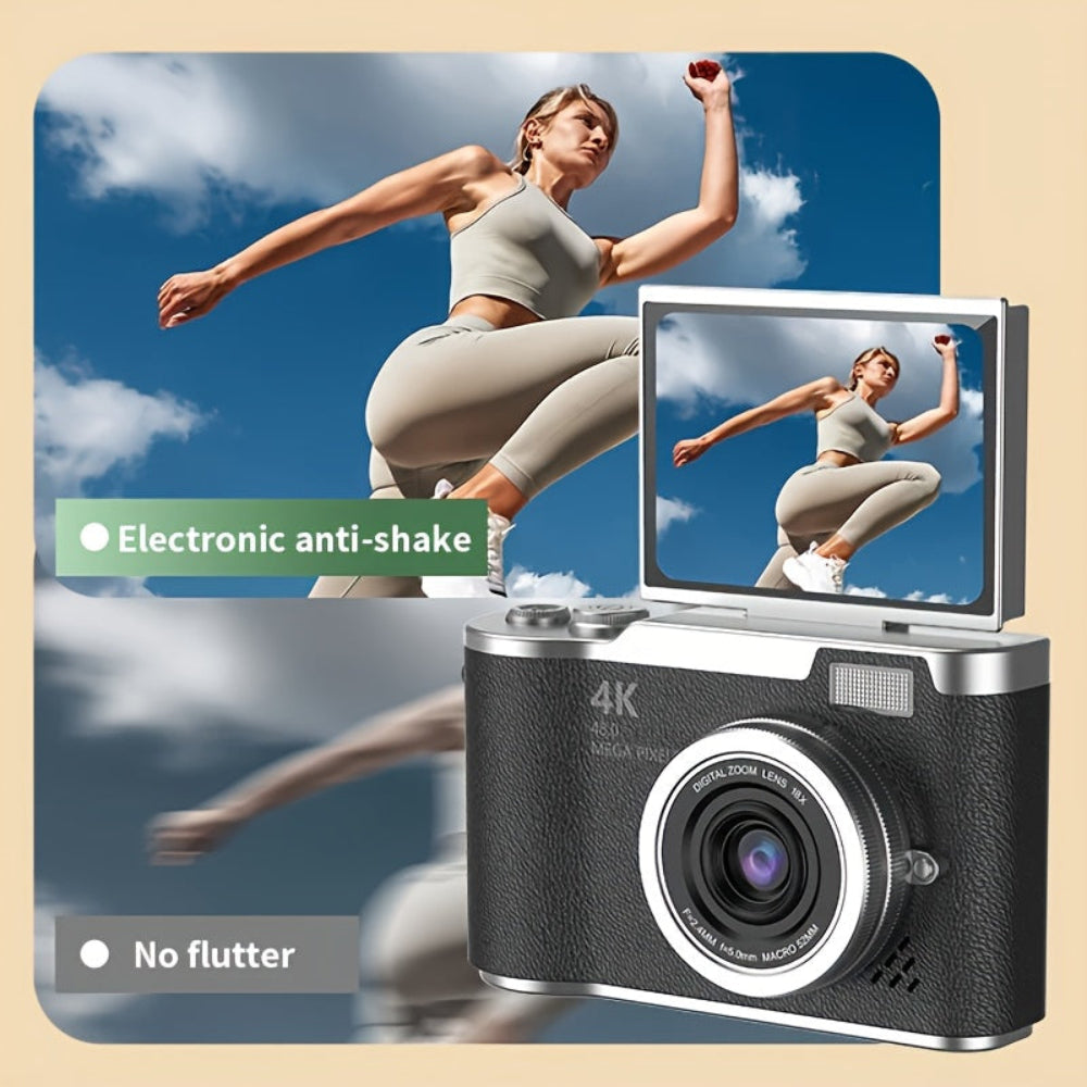 Digital Camera Gift 4K Flip Screen Vlogging Video Recorder