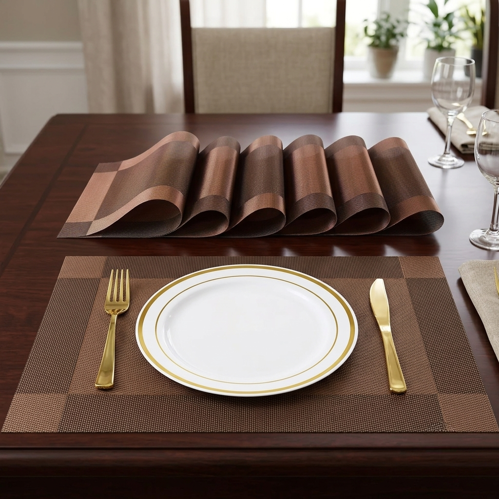 Placemats Woven Non Slip Dining Table Mat Set