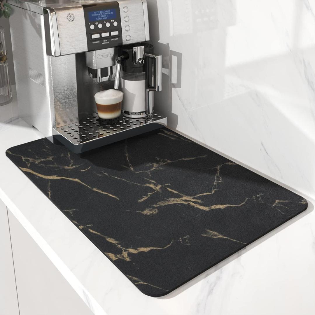 Dish Drying Mat Absorbent Coffee Bar Counter Pad