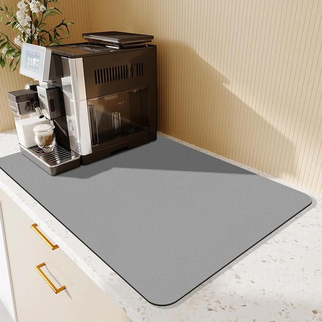 Dish Drying Mat Absorbent Coffee Bar Counter Pad