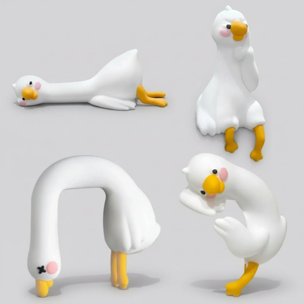 Figura de Pato Regalo Mini Adorno de Escritorio de Resina Decoración de Animal Lindo