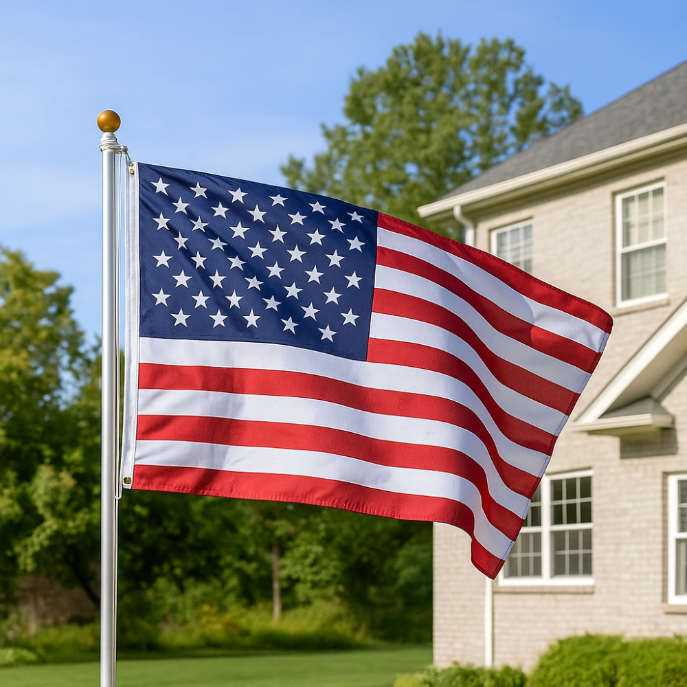 Bandera Americana Duradera para Exterior Todo Clima Poliéster Ojales de Latón