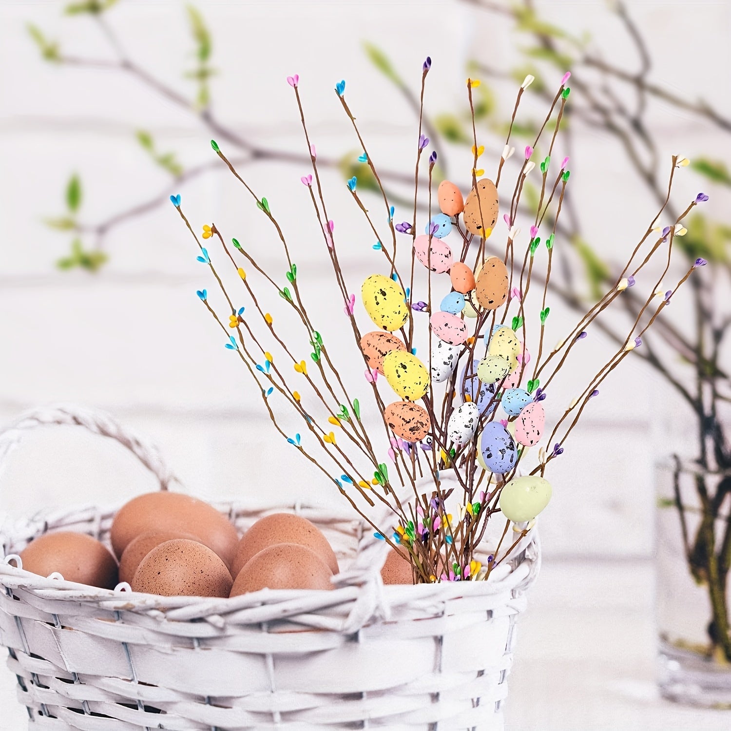 Easter Monday Decorations Artificial Egg Garland Vine Wreath 2