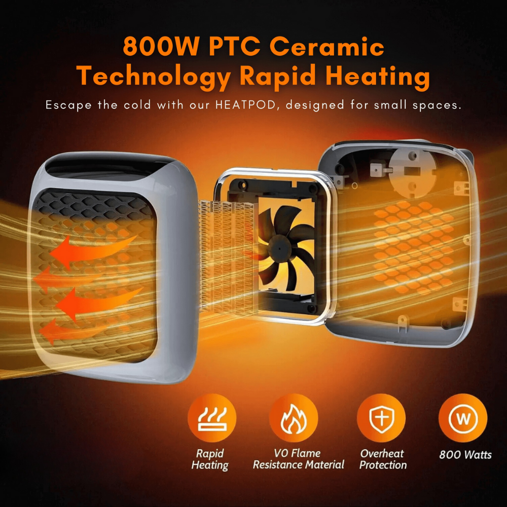 Space Heater Portable Ceramic Wall Mounted Electric Heater