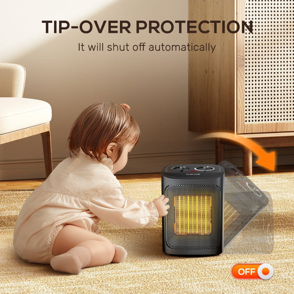 Riscaldatore Elettrico a Basso Consumo per Casa, Ufficio, Camera da Letto