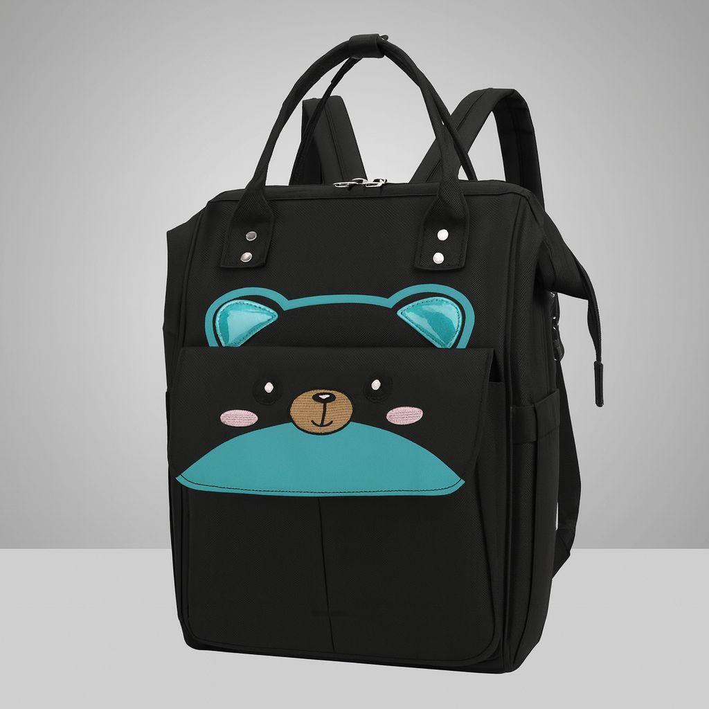 Unisex Cute Functional Diaper Bag | Bear Design Travel Bag