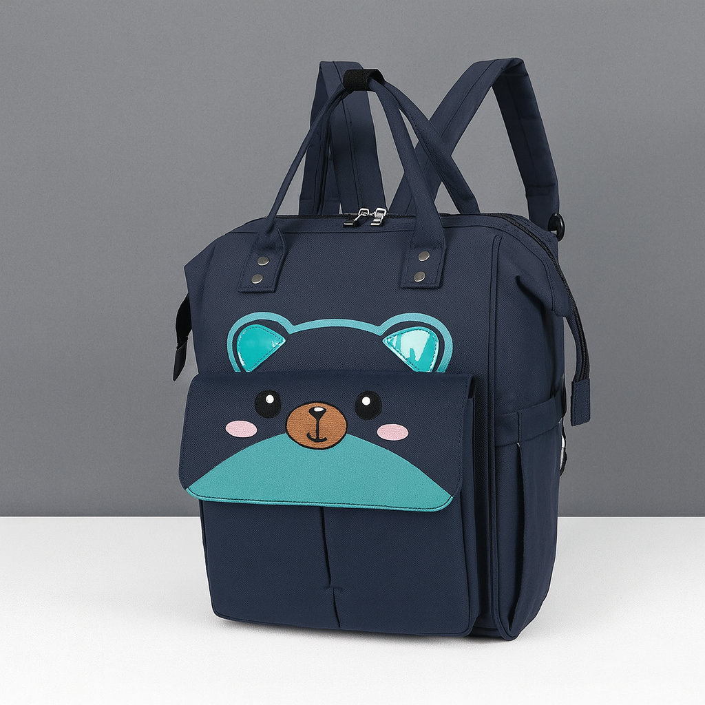 Unisex Cute Functional Diaper Bag | Bear Design Travel Bag