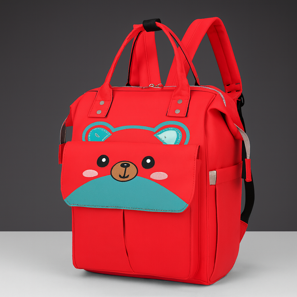 Unisex Cute Functional Diaper Bag | Bear Design Travel Bag