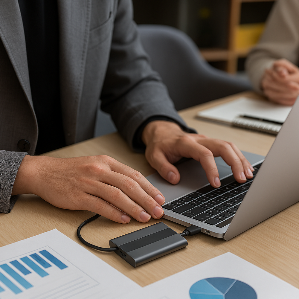 Disco Rigido Esterno Portatile SSD Alta Velocità USB-C Archiviazione Compatta