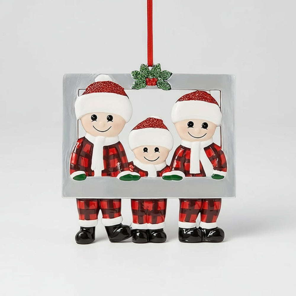Adornos de Navidad Figura Familiar Colgante para Árbol Decoración
