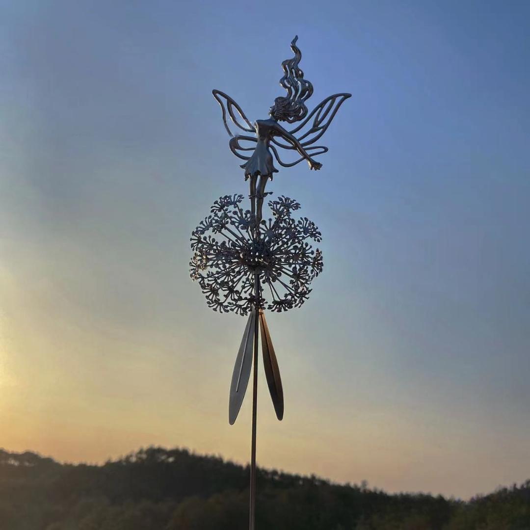 Garden Decor Metal Fairy Yard Stake Outdoor Sculpture