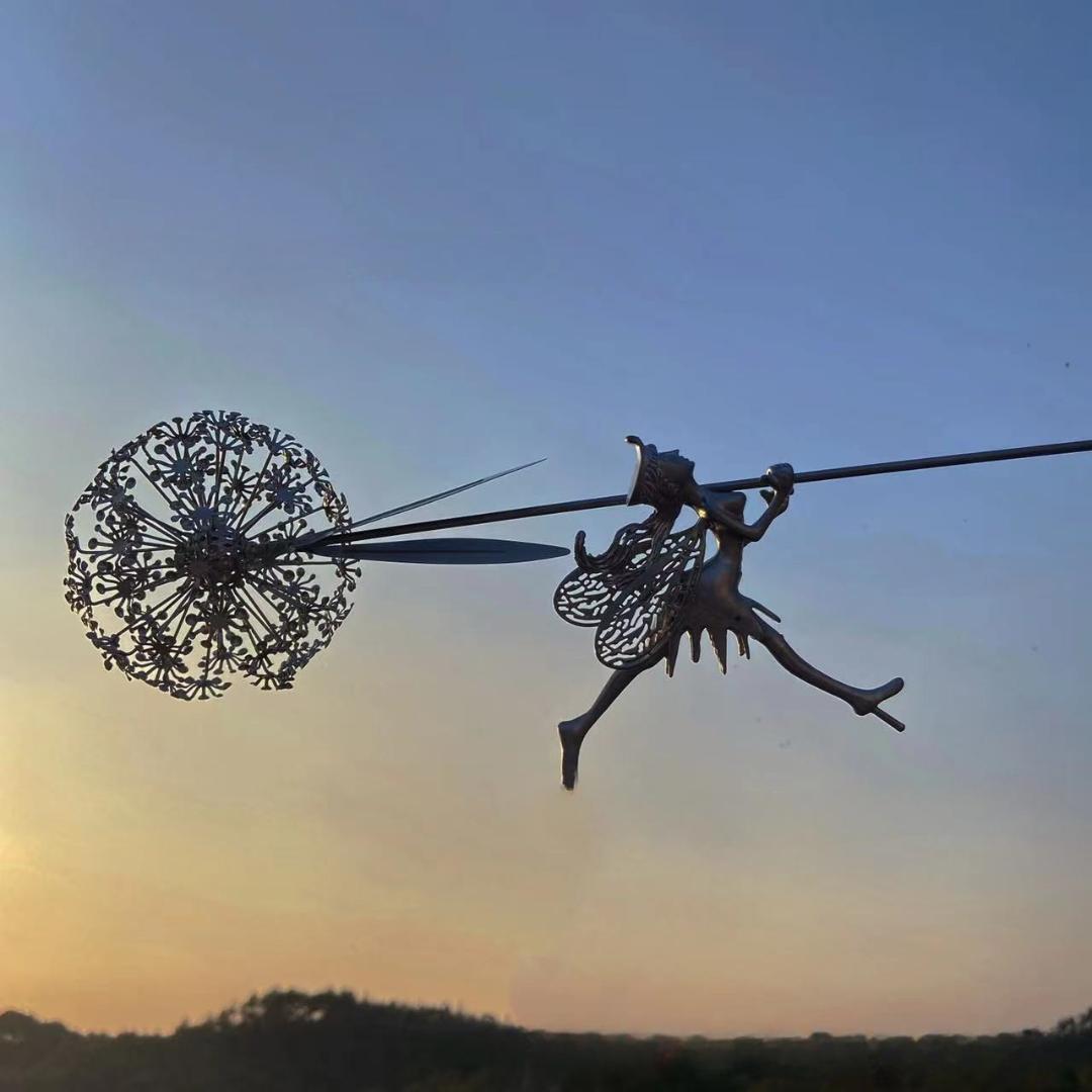 Garden Decor Metal Fairy Yard Stake Outdoor Sculpture
